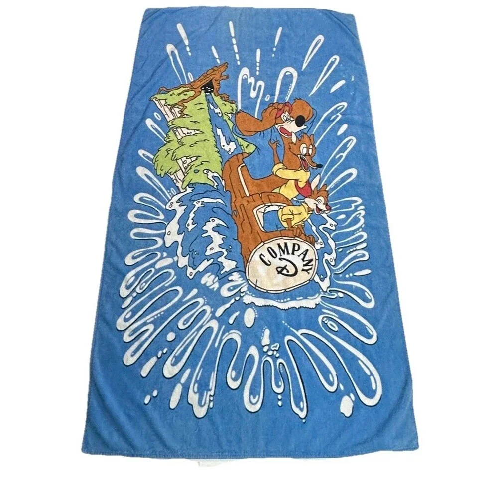 VTG 80s Splash Mountain Beach Towel Walt Disney World Cast Member Exclusive RARE